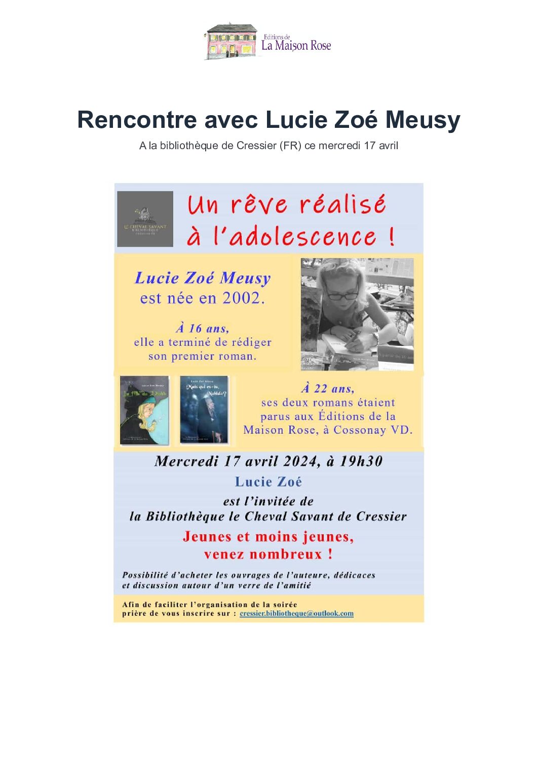 Rencontre avec Lucie Zoé Meusy